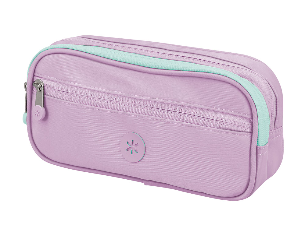ESTUCHE PORTATODO ANTARTIK FUSION FLEX 3 CREMALLERAS MORADO COMPAERO MOCHILA 100X60X220 MM
