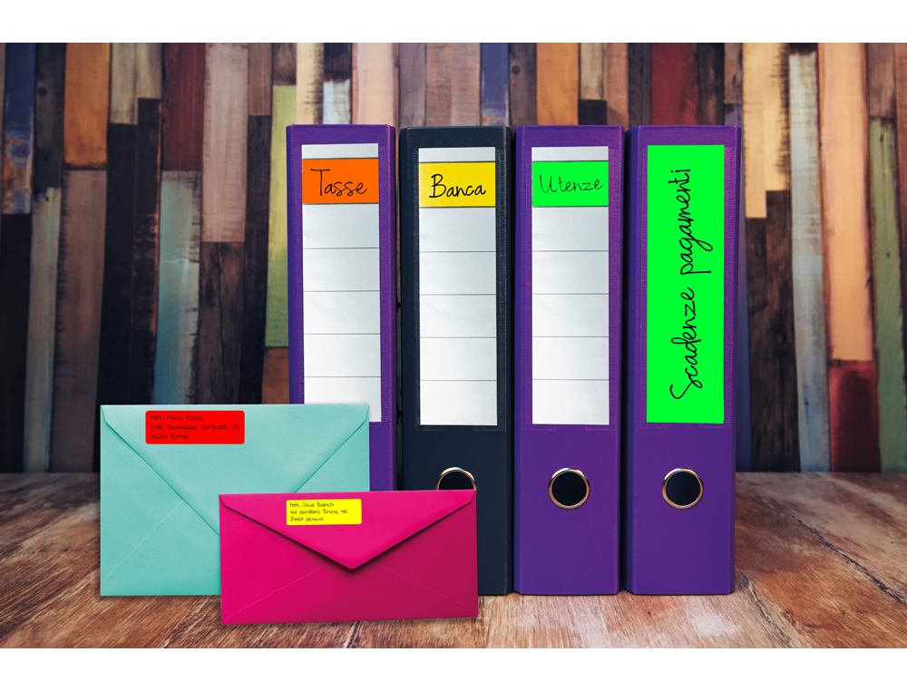 ETIQUETA ADHESIVA TICO VERDE F LUORESCENTES PERMANENTE FSC LASER/INKJET/FOTOCOPIA 99,1X67,7 MMCAJA DE 560 UNIDADES