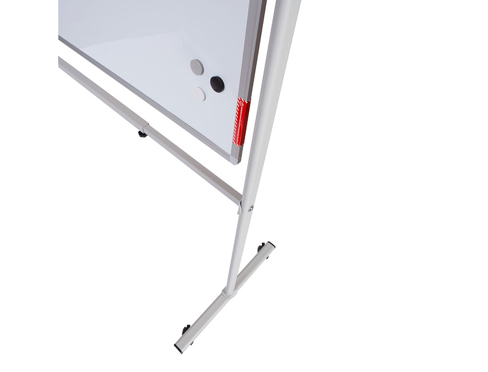 PIZARRA BLANCA ROCADA ACERO VITRIFICADO MAGNETICO MARCO ALUMINIO DOBLE CARA VOLTEABLE 120X200 CM