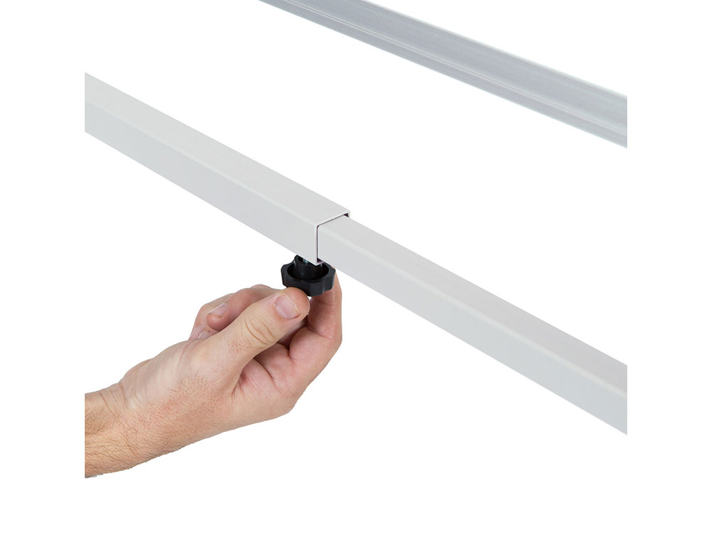 PIZARRA BLANCA ROCADA ACERO VITRIFICADO MAGNETICO MARCO ALUMINIO DOBLE CARA VOLTEABLE 120X200 CM