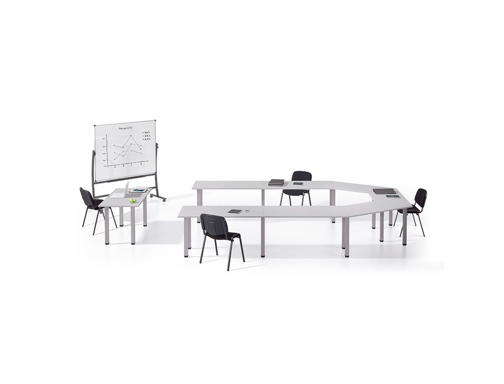 PIZARRA BLANCA ROCADA ACERO VITRIFICADO MAGNETICO MARCO ALUMINIO DOBLE CARA VOLTEABLE CURVE 120X180 CM