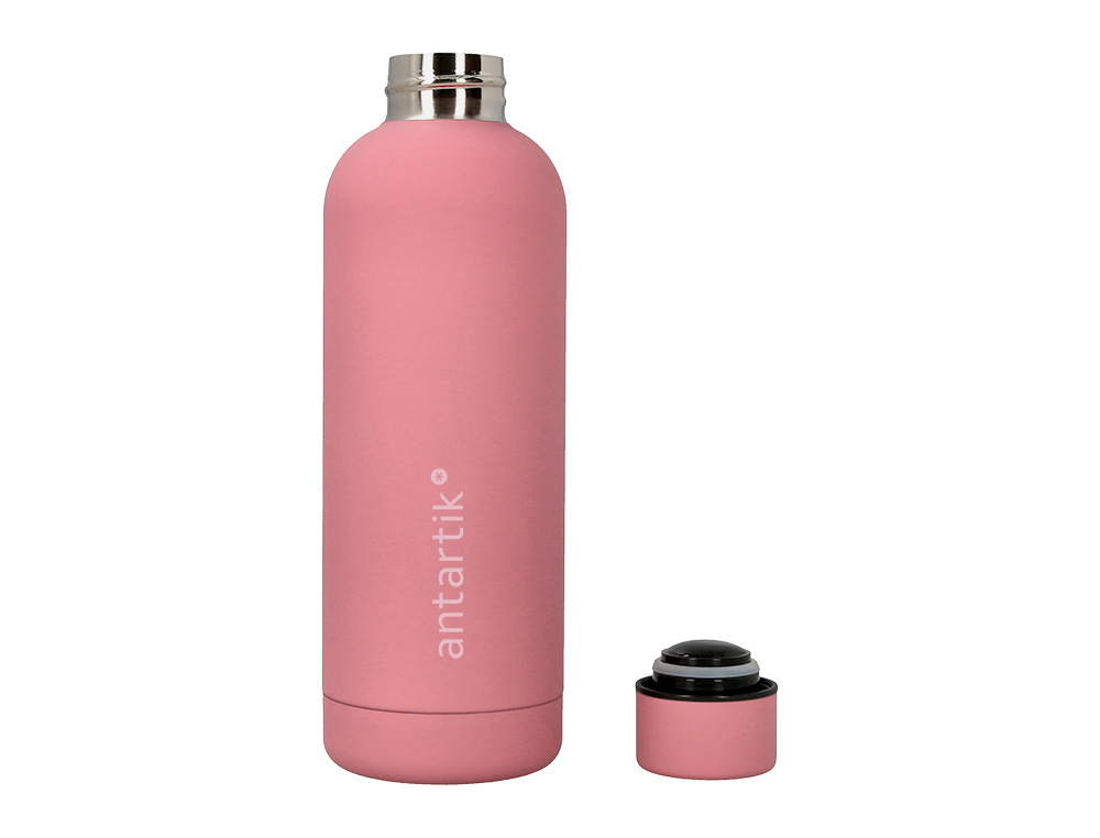BOTELLA PORTALIQUIDOS ANTARTIK ISOTERMICA ACERO INOXIDABLE LIBRE DE BPA COLOR ROSA 500 ML