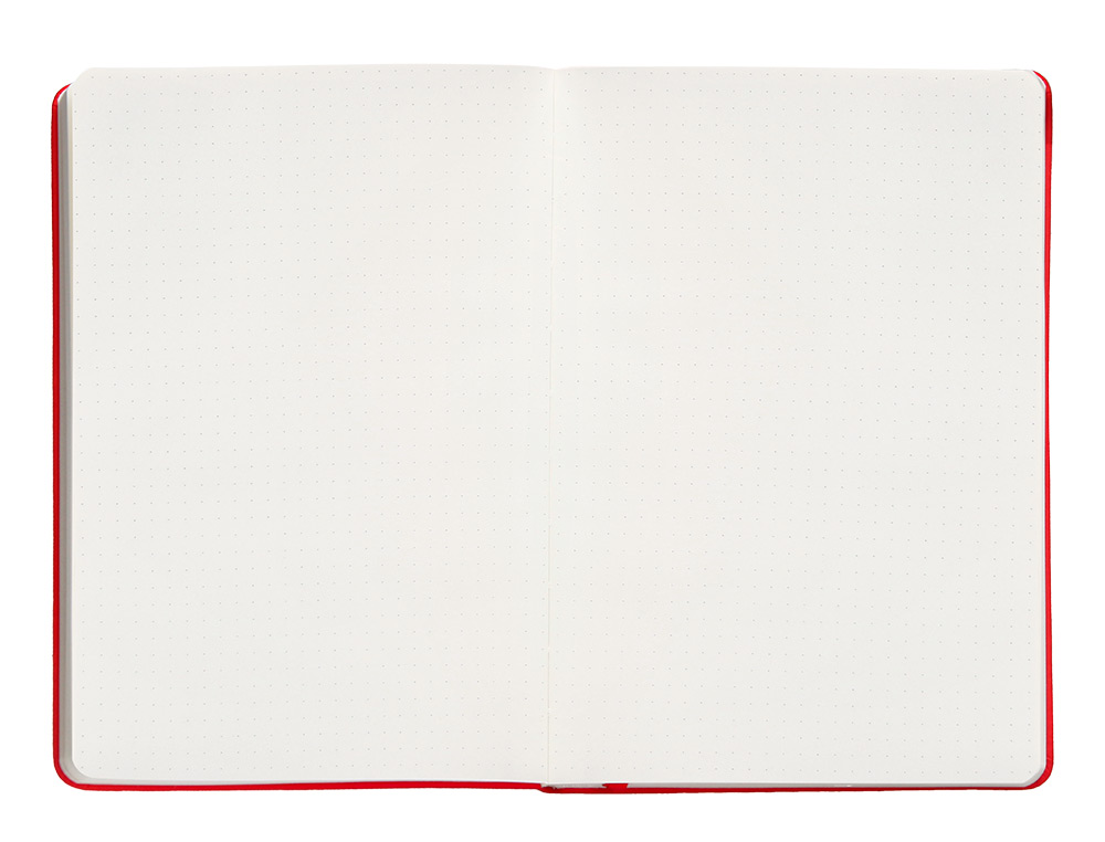 CUADERNO CON GOMILLA ANTARTIK NOTES TAPA DURA A5 HOJAS PUNTOS ROJO 100 HOJAS 80 GR FSC