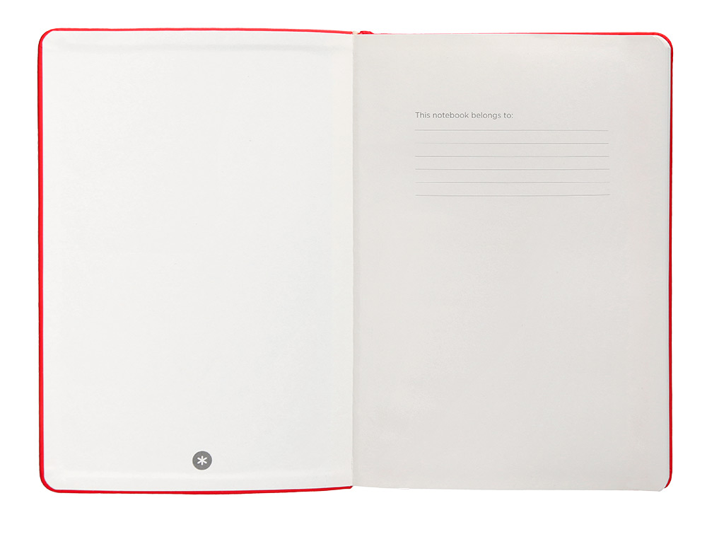 CUADERNO CON GOMILLA ANTARTIK NOTES TAPA DURA A5 HOJAS PUNTOS ROJO 100 HOJAS 80 GR FSC