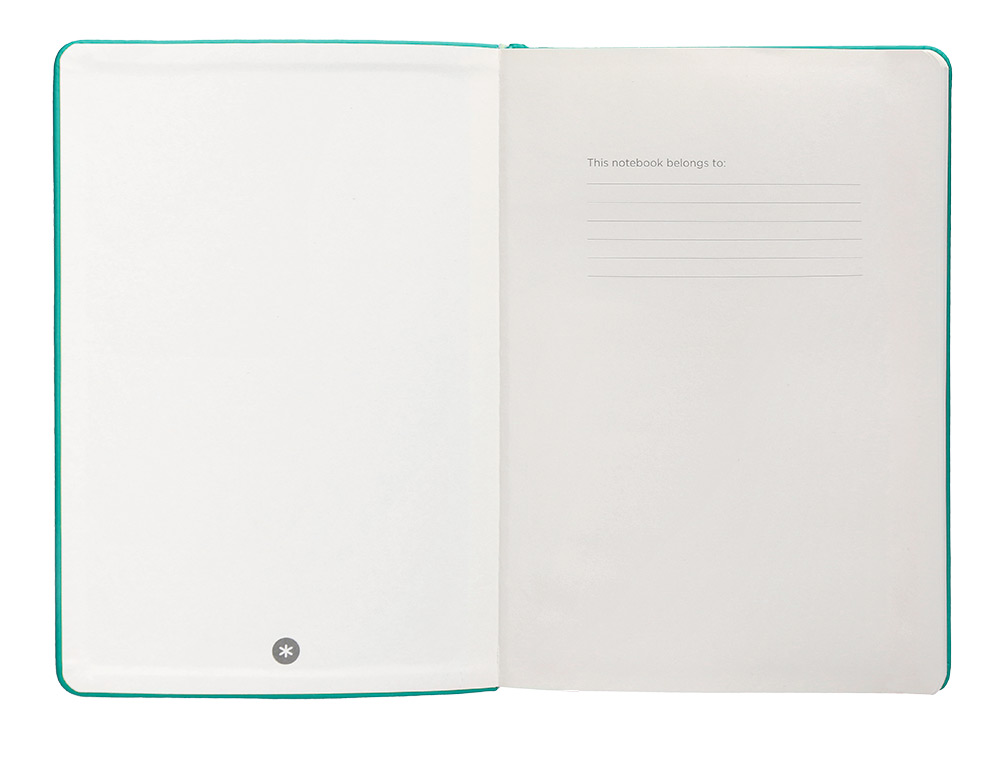 CUADERNO CON GOMILLA ANTARTIK NOTES TAPA DURA A5 HOJAS CUADRICULA TURQUESA 100 HOJAS 80 GR FSC