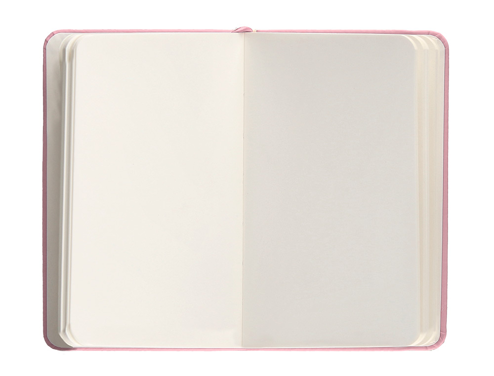 CUADERNO CON GOMILLA ANTARTIK NOTES TAPA DURA A6 HOJAS LISAS ROSA PASTEL 100 HOJAS 80 GR FSC