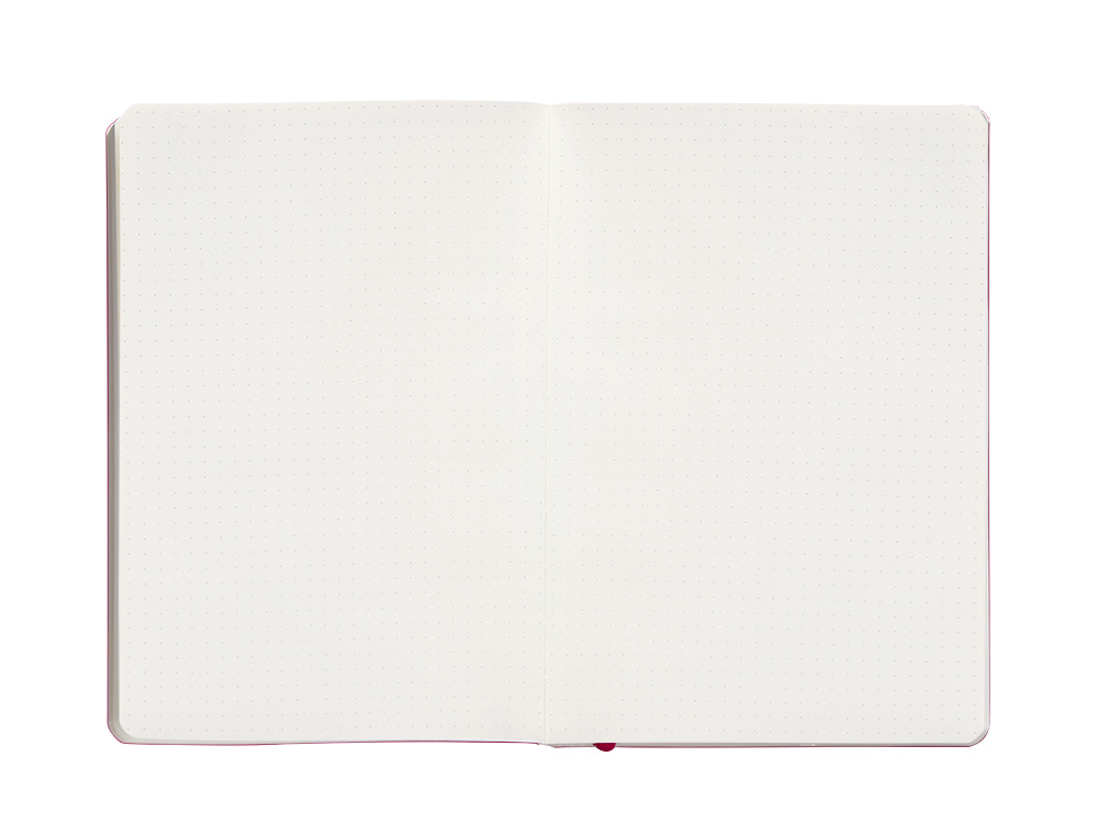 CUADERNO CON GOMILLA ANTARTIK NOTES TAPA BLANDA A5 HOJAS PUNTOS BURDEOS 80 HOJAS 80 GR FSC