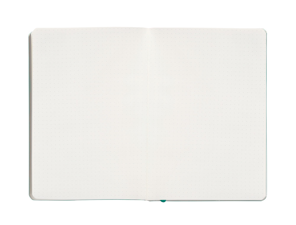 CUADERNO CON GOMILLA ANTARTIK NOTES TAPA BLANDA A5 HOJAS PUNTOS TURQUESA 80 HOJAS 80 GR FSC