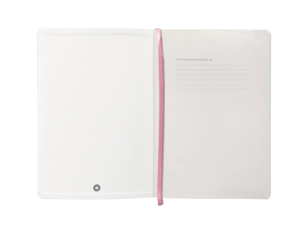 CUADERNO CON GOMILLA ANTARTIK NOTES TAPA BLANDA A5 HOJAS CUADRICULA ROSA PASTEL 80 HOJAS 80 GR FSC