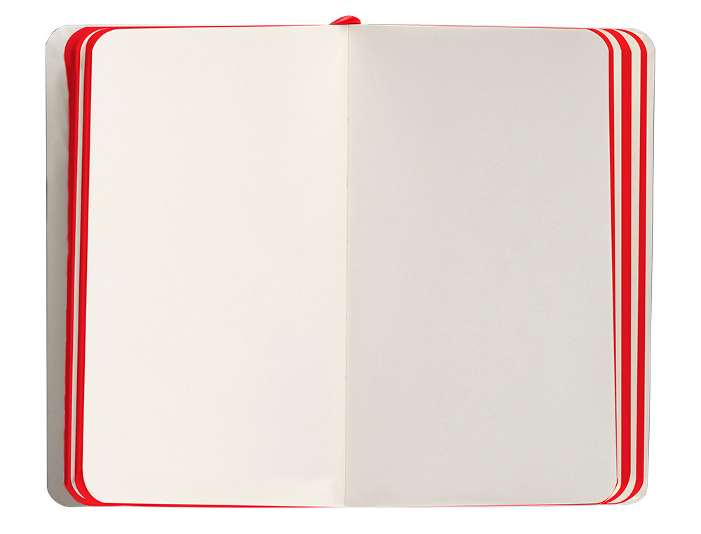 CUADERNO CON GOMILLA ANTARTIK NOTES TAPA BLANDA A6 HOJAS LISAS NEGRO Y ROJO 100 HOJAS 80 GR FSC
