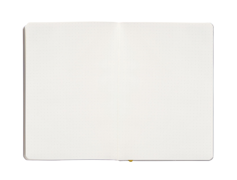 CUADERNO CON GOMILLA ANTARTIK NOTES TAPA BLANDA A5 HOJAS PUNTOS MORADO Y AMARILLO 80 HOJAS 80 GR FSC