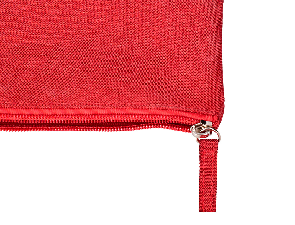 ESTUCHE PORTATODO LIDERPAPEL PLANO ANCHO UNA CREMALLERA 200X100 MM ROJO