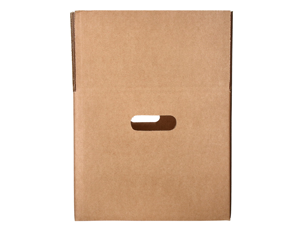 CAJA PARA EMBALAR Q-CONNECT AMERICANA ULTRA RESISTENTE CON ASAS CARTON CANAL DOBLE 7 MM COLOR KRAFT 430X300X250 MM