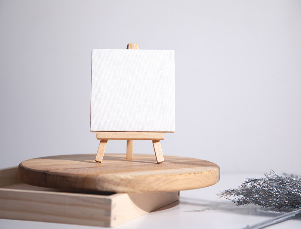 BASTIDOR LIDERPAPEL LIENZO GRAPADO TRASERO ALGODON 100% 12X12 CM