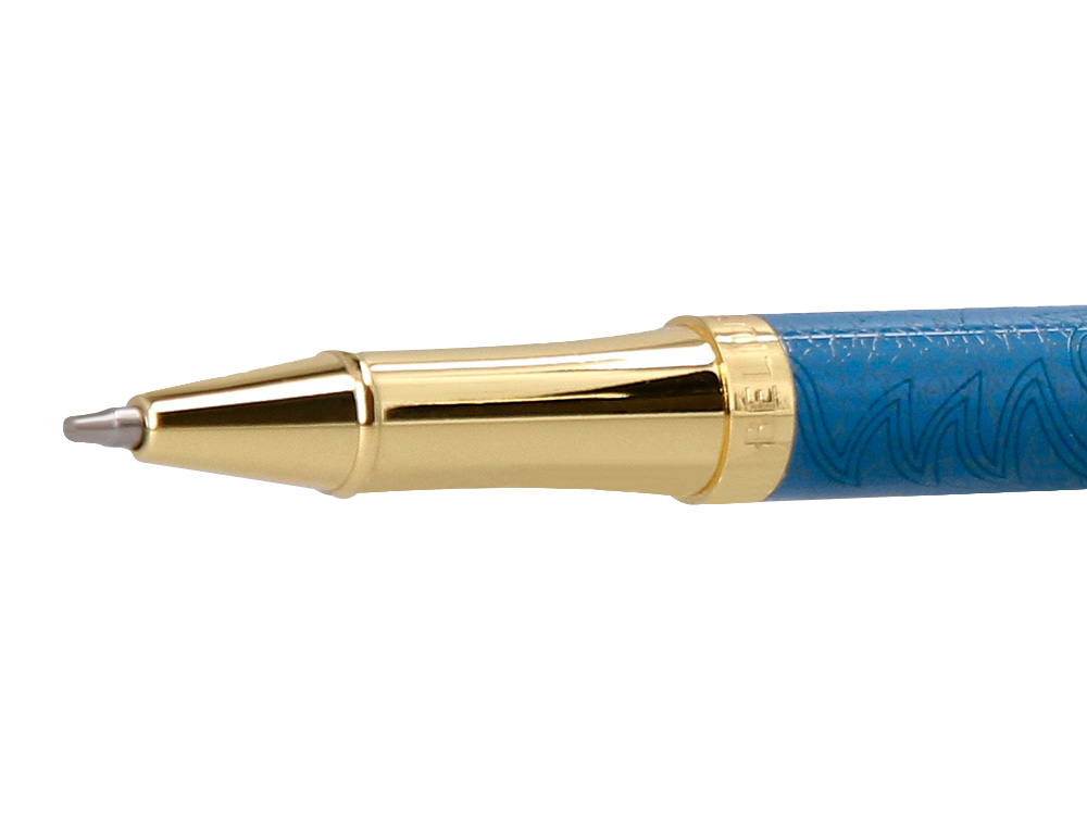 ROLLER BELIUS WILD WEST ALUMINIO COLOR AZUL MARINO DORADO TINTA COLOR NEGRO CAJA DE DISEO