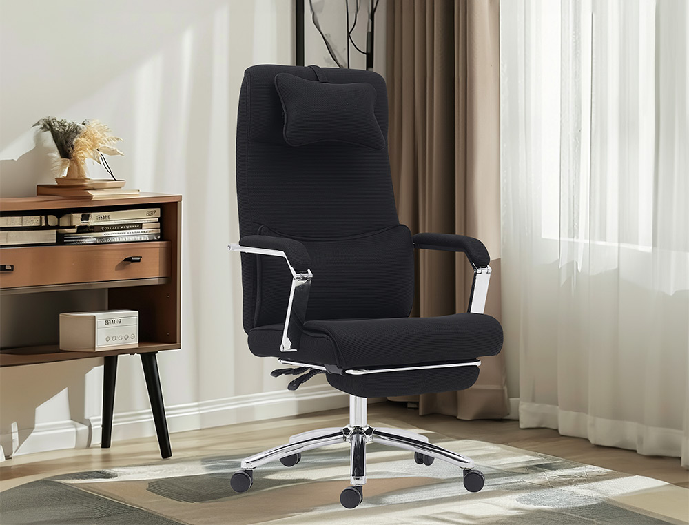 SILLA Q-CONNECT DIRECCION RAVENNA MALLA BASE METALICA ALT MAX 1300 ANC 670 PROF 730 MM RUEDAS PREMIUM COLOR NEGRO
