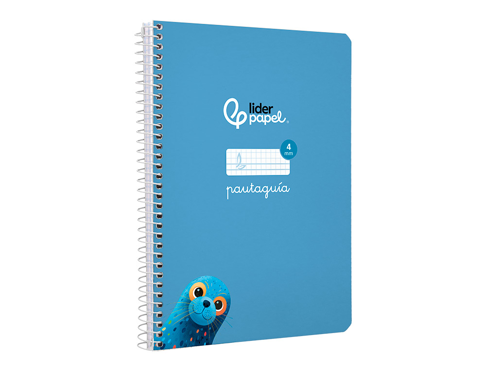 CUADERNO ESPIRAL LIDERPAPEL A5 PAUTAGUIA TAPA DURA 80H 90 GR CUADRO PAUTADO 4MM COLOR AZUL