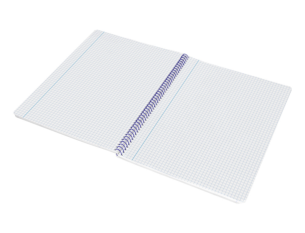CUADERNO ESPIRAL LIDERPAPEL A4 SMART TAPA BLANDA 80H 75GR CUADRO 4MM CON MARGEN COLOR AMARILLO