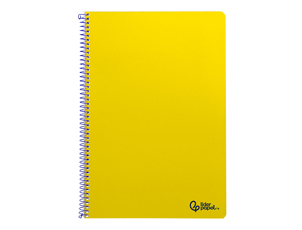 CUADERNO ESPIRAL LIDERPAPEL A4 SMART TAPA BLANDA 80H 75GR CUADRO 4MM CON MARGEN COLOR AMARILLO