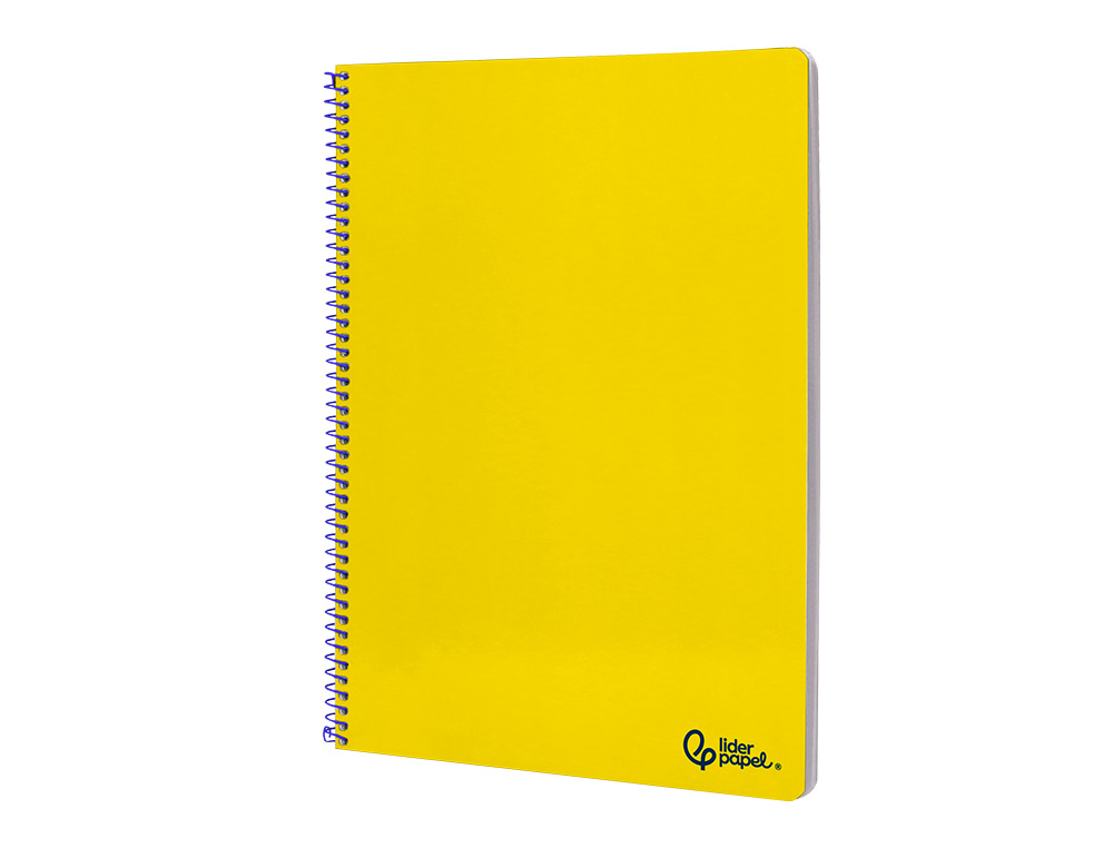 CUADERNO ESPIRAL LIDERPAPEL A4 SMART TAPA BLANDA 80H 75GR CUADRO 4MM CON MARGEN COLOR AMARILLO