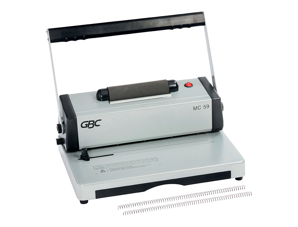 ENCUADERNADORA PARA ESPIRAL GBC MULTIBIND MC59 PERFORA 20 HOJAS TAMAÑO A4 ENCUADERNA 450 HOJAS