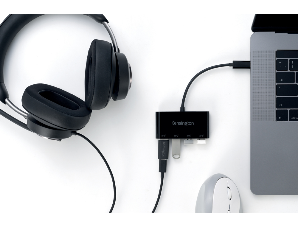 HUB KENSINGTON CH1200 USB-C DE 10GBPS CARGADOR Y 4 PUERTOS USB-A 3.2