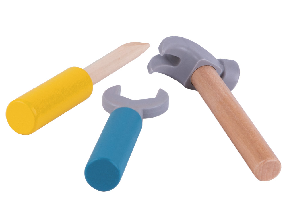 JUEGO INFANTIL IMAGINOVO MADERA MALETIN DE HERRAMIENTAS +3 AOS 18 PIEZAS 21,4X13,2X11CM