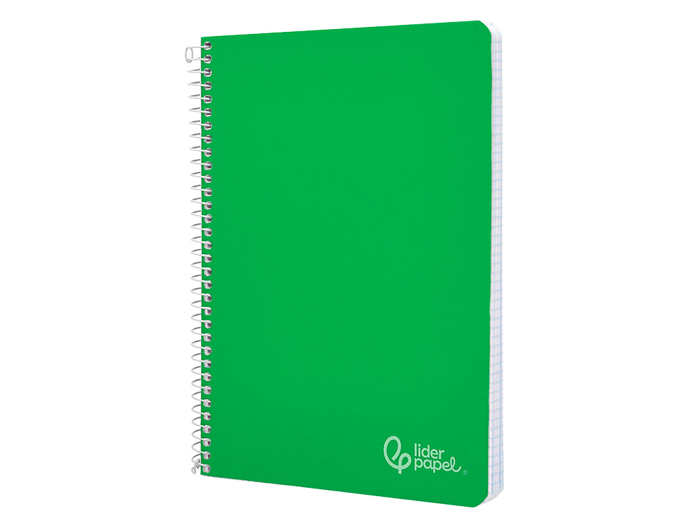 CUADERNO ESPIRAL LIDERPAPEL A4 WITTY TAPA DURA 80H 90GR PAUTA 3,5MM CON MARGEN COLOR VERDE