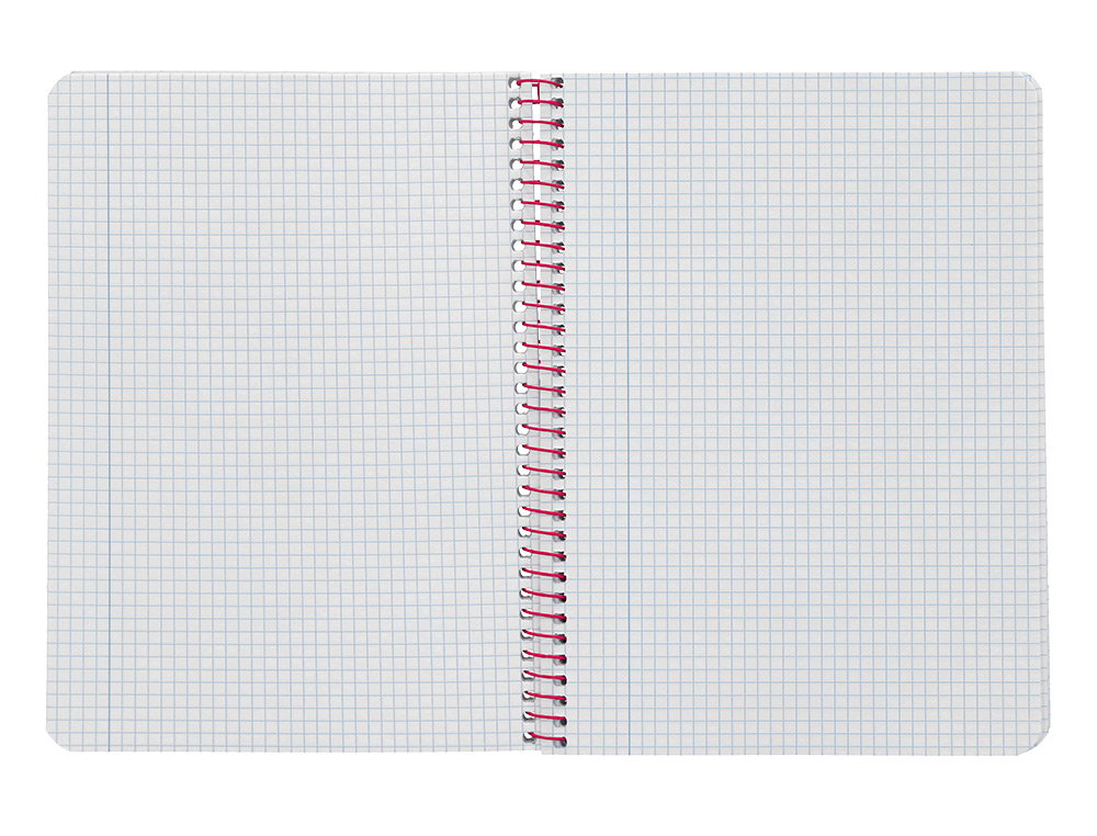 CUADERNO ESPIRAL LIDERPAPEL A5 WITTY TAPA DURA 80H 90GR CUADRO 4MM CON MARGEN COLOR ROSA