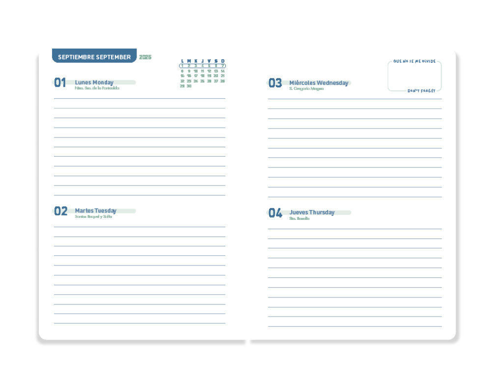 AGENDA ESCOLAR LIDERPAPEL 25-26 ESPIRAL BASIC ROJO 2 DIAS PAGINA A5 BILINGE PAPEL FSC 70 GR