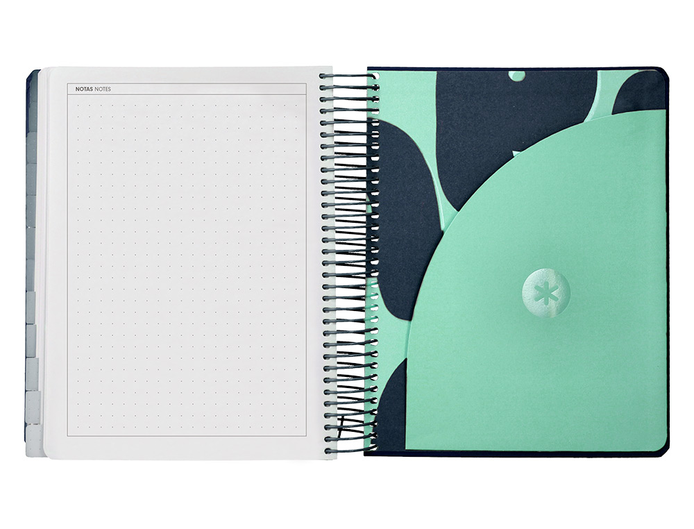 AGENDA ESCOLAR ANTARTIK 25-26 ESPIRAL PLANS AZUL DIA PAGINA A5 BILINGÜE PAPEL FSC 80 GR