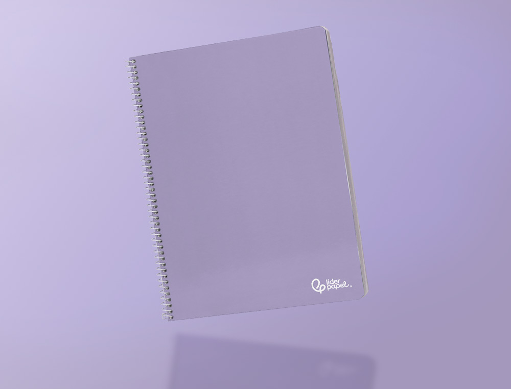 CUADERNO ESPIRAL LIDERPAPEL A5 MICRO SMART TAPA BLANDA 80H 75GR HORIZONTAL 7MM DOBLE MARGEN 6 TALADROS COLORES