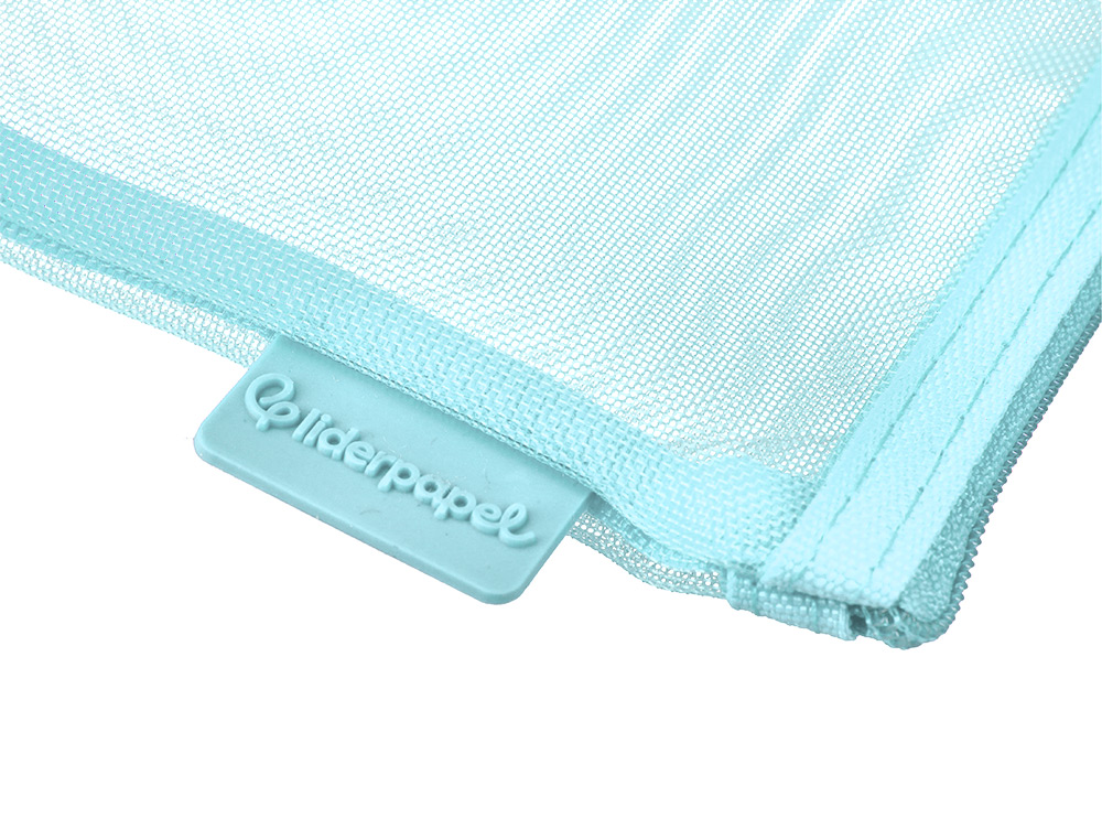 BOLSA ZIPPER BAG LIDERPAPEL POLIESTER TRANSPIRABLE MULTIUSOS DIN A5 AZUL PASTEL