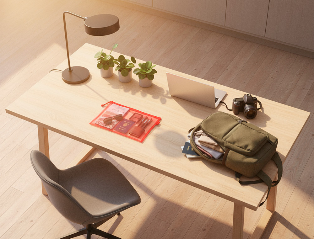 BOLSA ZIPPER BAG LIDERPAPEL POLIESTER TRANSPIRABLE MULTIUSOS DIN A5 AZUL PASTEL