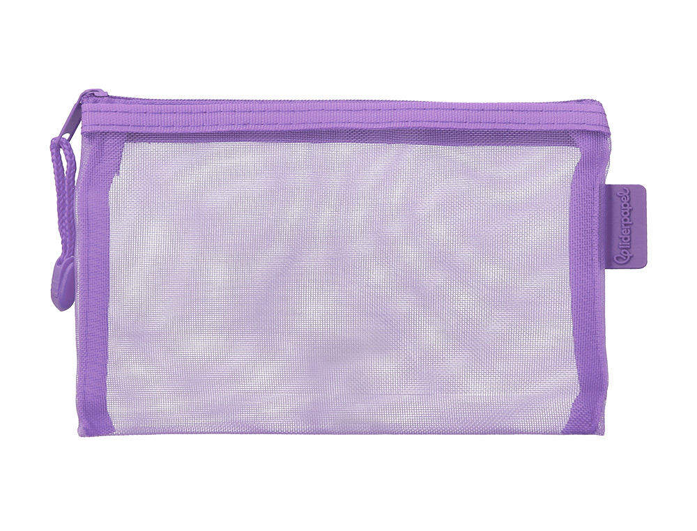 BOLSA ZIPPER BAG LIDERPAPEL POLIESTER TRANSPIRABLE MULTIUSOS DIN A6 MORADO PASTEL