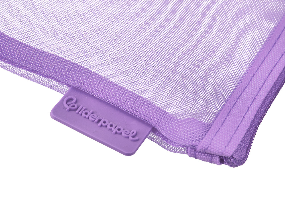 BOLSA ZIPPER BAG LIDERPAPEL POLIESTER TRANSPIRABLE MULTIUSOS DIN A6 MORADO PASTEL