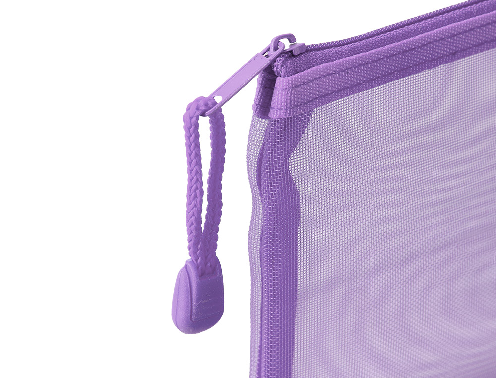 BOLSA ZIPPER BAG LIDERPAPEL POLIESTER TRANSPIRABLE MULTIUSOS DIN A6 MORADO PASTEL
