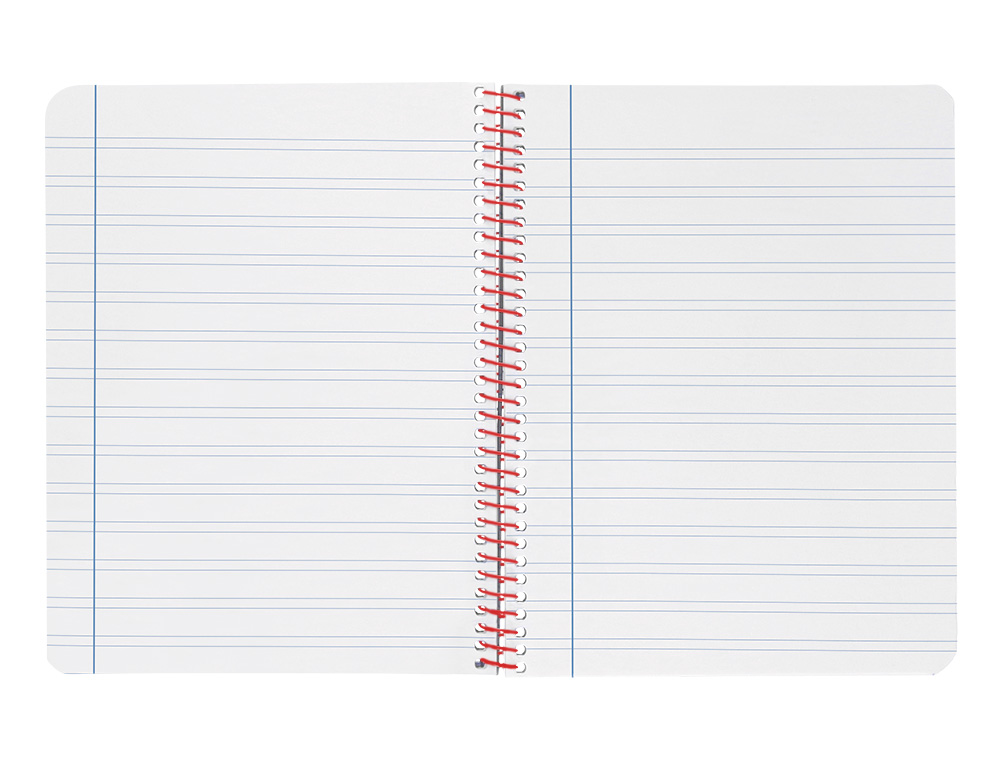 CUADERNO ESPIRAL LIDERPAPEL A4 WONDER TAPA PLASTICO 80H 90GR PAUTA ANCHA 3,5MM CON MARGEN COLOR NARANJA