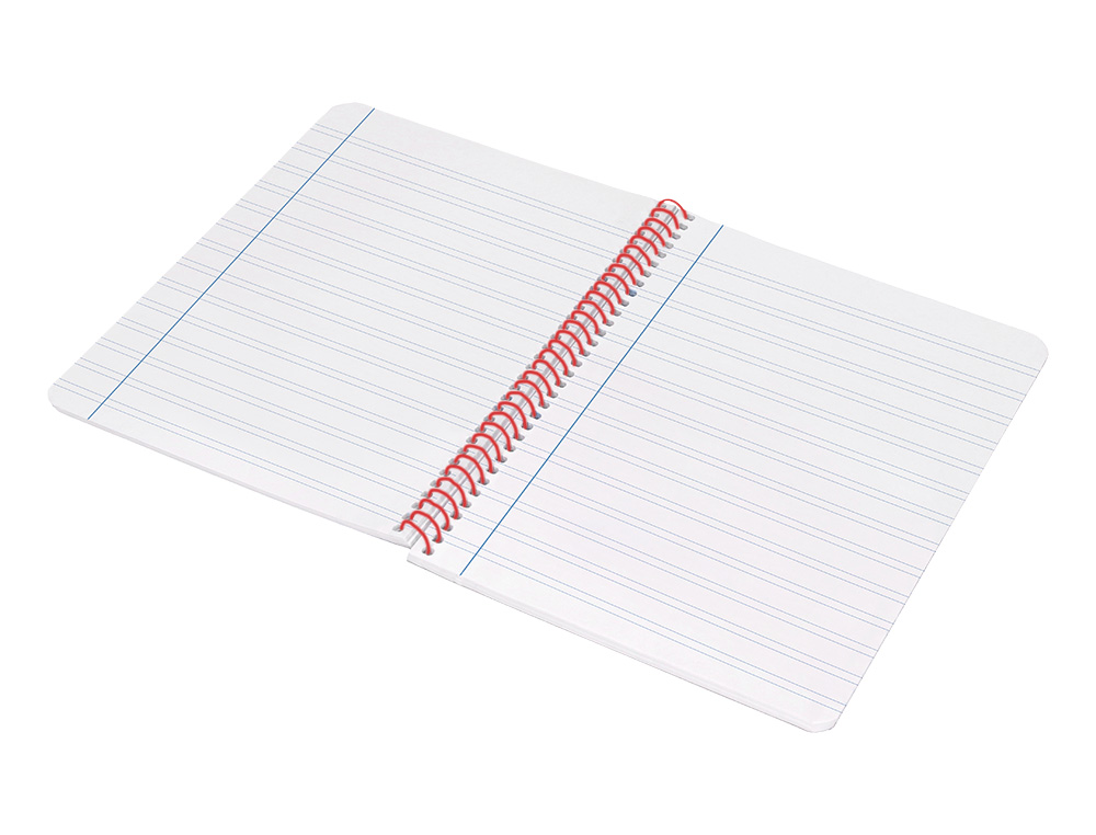 CUADERNO ESPIRAL LIDERPAPEL A4 WONDER TAPA PLASTICO 80H 90GR PAUTA ANCHA 3,5MM CON MARGEN COLOR NARANJA