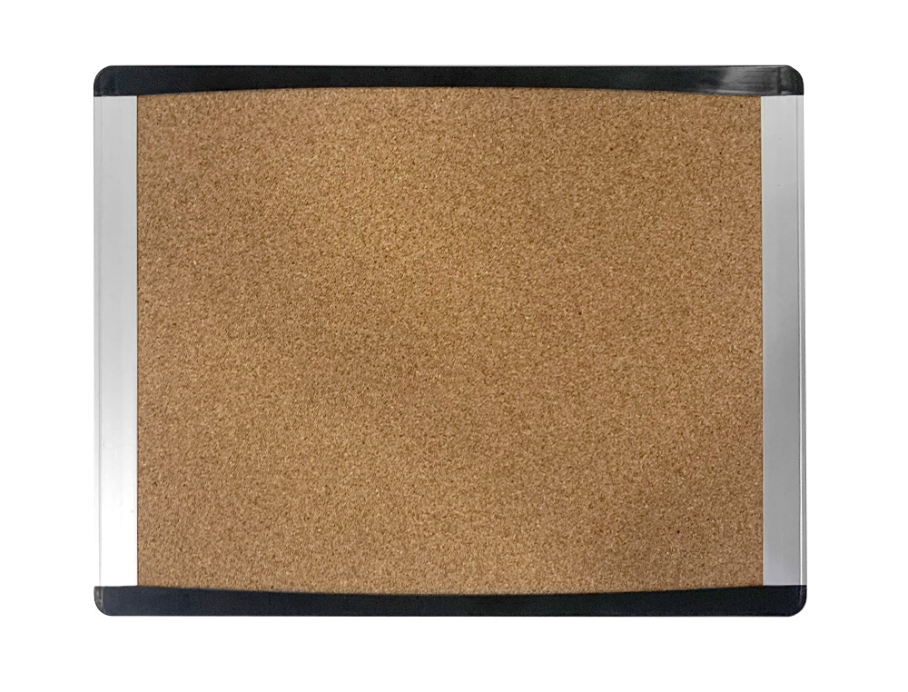 PIZARRA CORCHO BI-OFFICE INKA RECICLADO MARCO DE ALUMINIO Y LATERALES PLASTICO NEGRO 355X280 MM