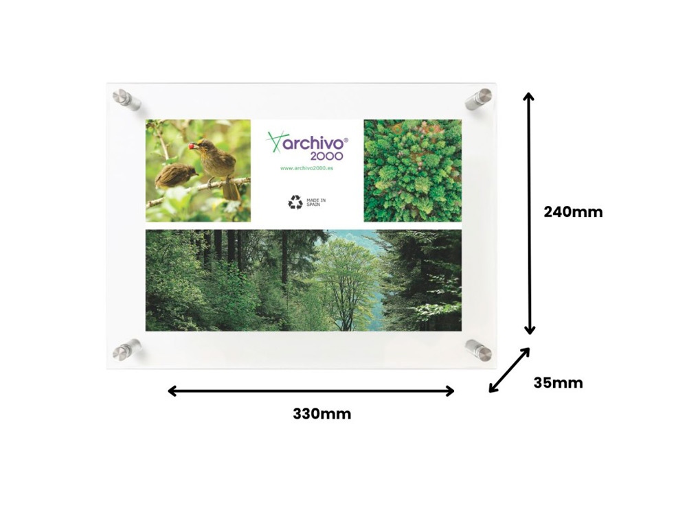 EXPOSITOR MURAL ARCHIVO 2000 PREMIUM CON SEPARADORES EMBELLECEDORES A4 VERTICAL/HORIZONTAL