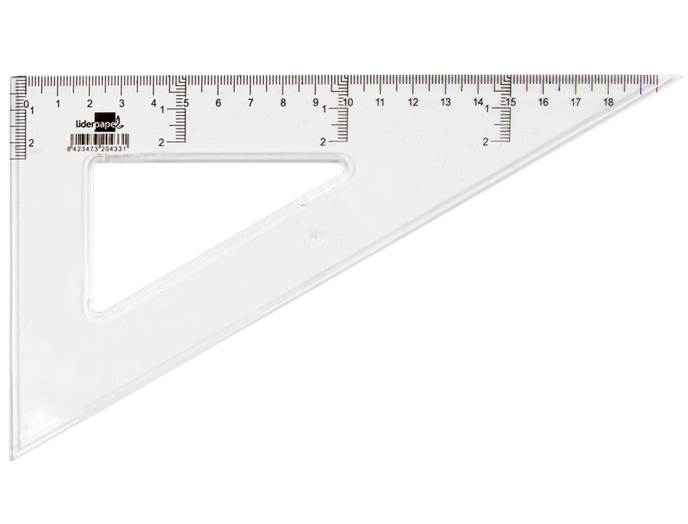 CARTABON LIDERPAPEL 20 CM PLASTICO CRISTAL
