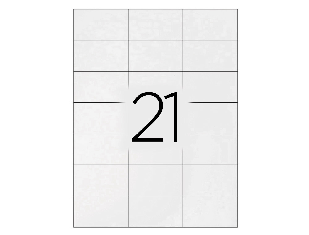 ETIQUETA ADHESIVA Q-CONNECT KF10649 -TAMAÑO 70X42,3 MM FOTOCOPIADORA LASER INK-JET CAJA CON 100 HOJAS DIN A4
