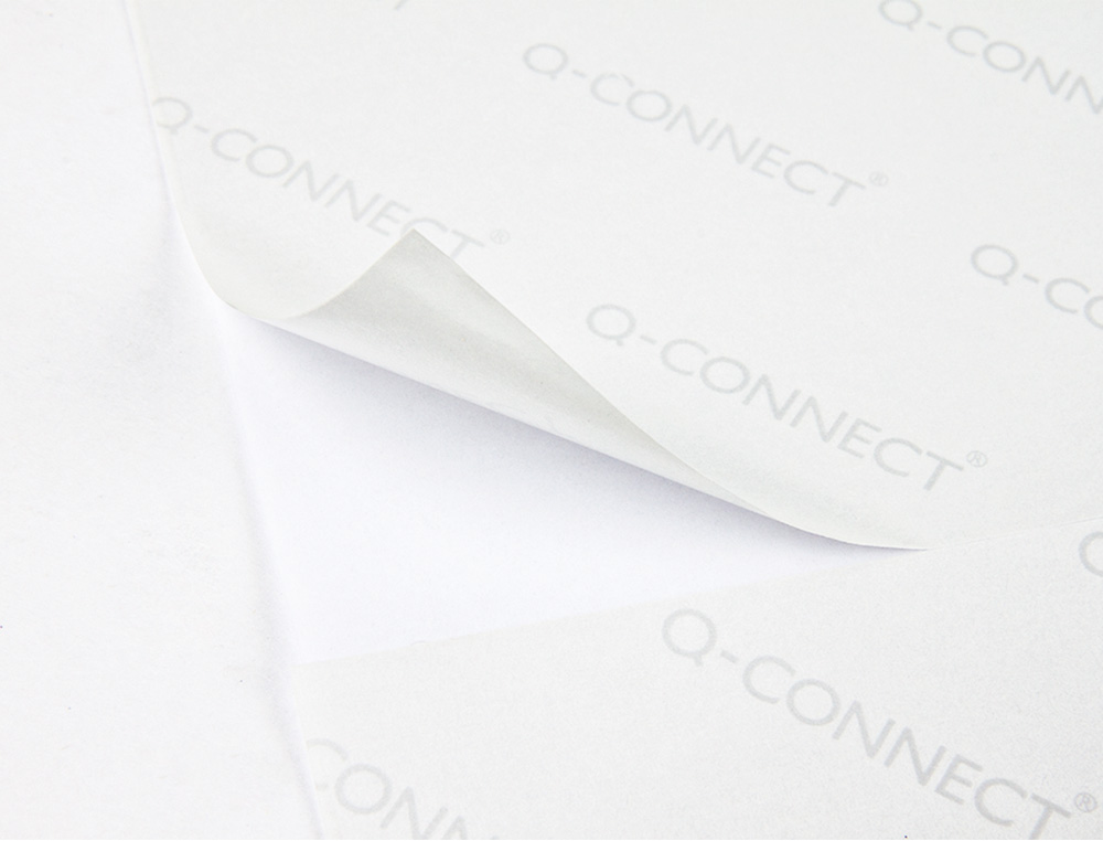 ETIQUETA ADHESIVA Q-CONNECT KF10649 -TAMAÑO 70X42,3 MM FOTOCOPIADORA LASER INK-JET CAJA CON 100 HOJAS DIN A4