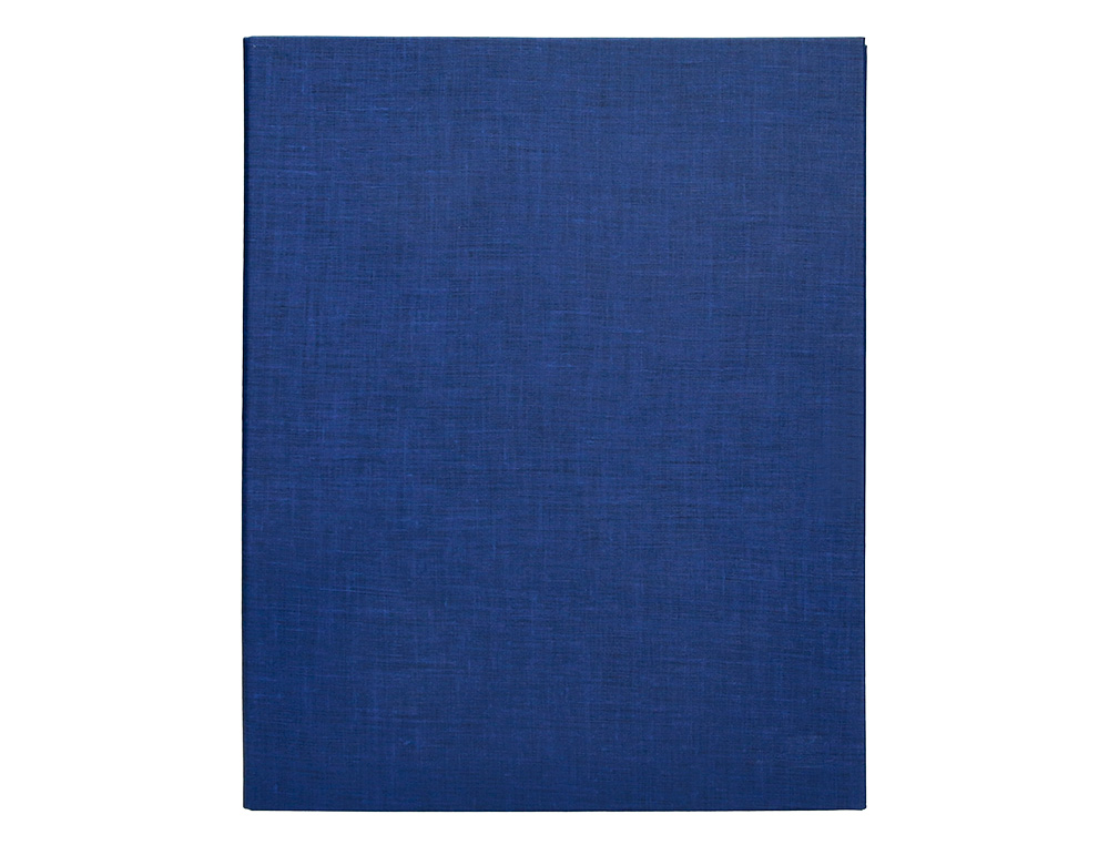 CARPETA DE 4 ANILLAS 40MM MIXTAS LIDERPAPEL FOLIO CARTON FORRADO PAPER COAT AZUL