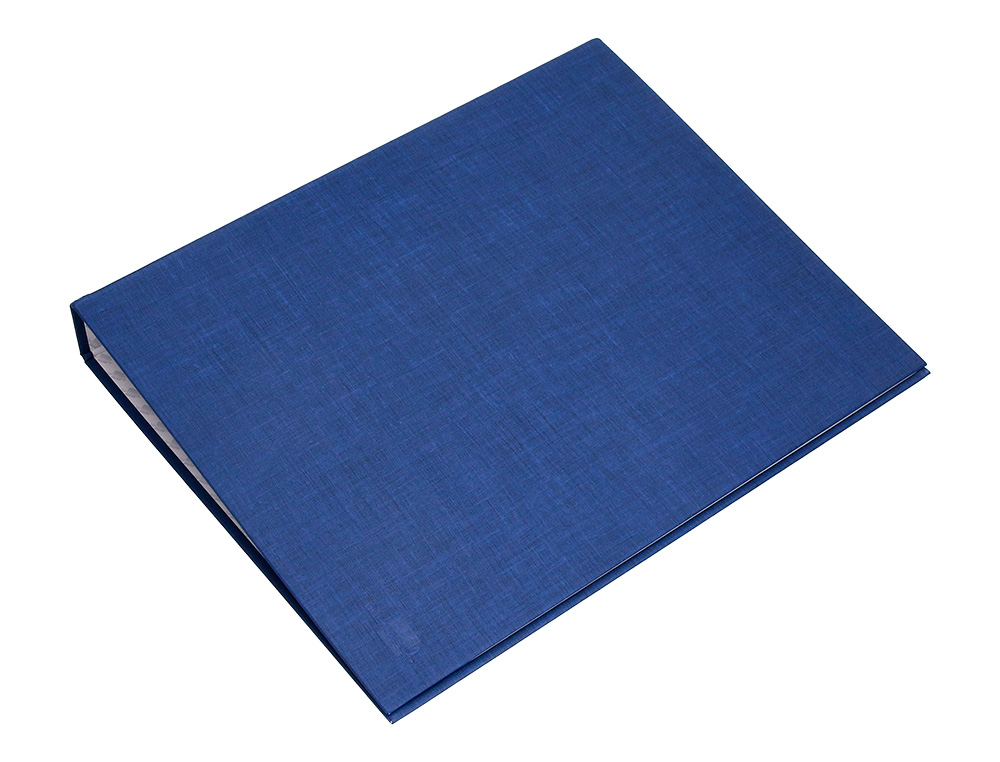 CARPETA DE 4 ANILLAS 40MM MIXTAS LIDERPAPEL FOLIO CARTON FORRADO PAPER COAT AZUL