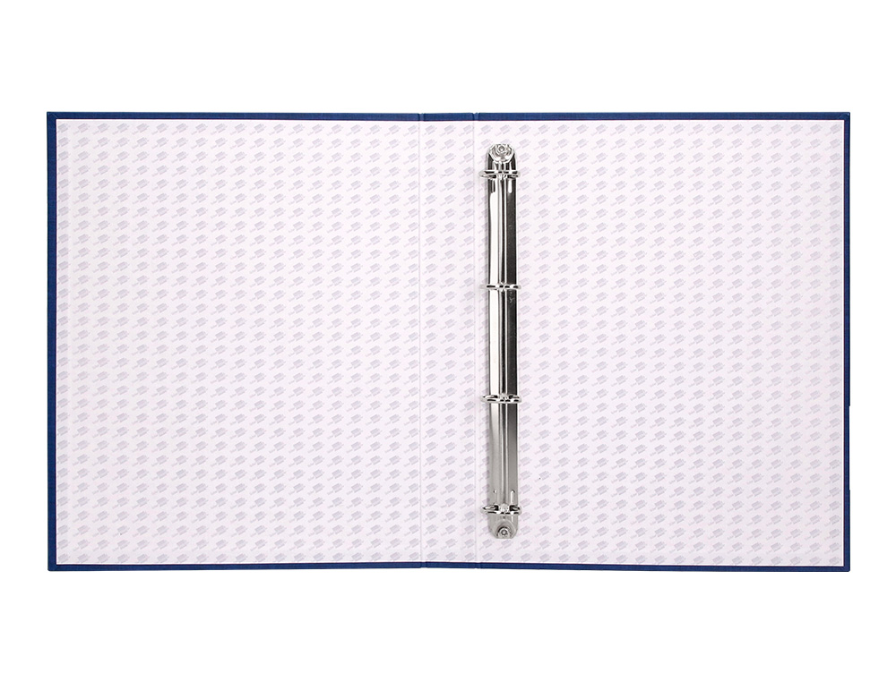 CARPETA DE 4 ANILLAS 40MM MIXTAS LIDERPAPEL FOLIO CARTON FORRADO PAPER COAT AZUL