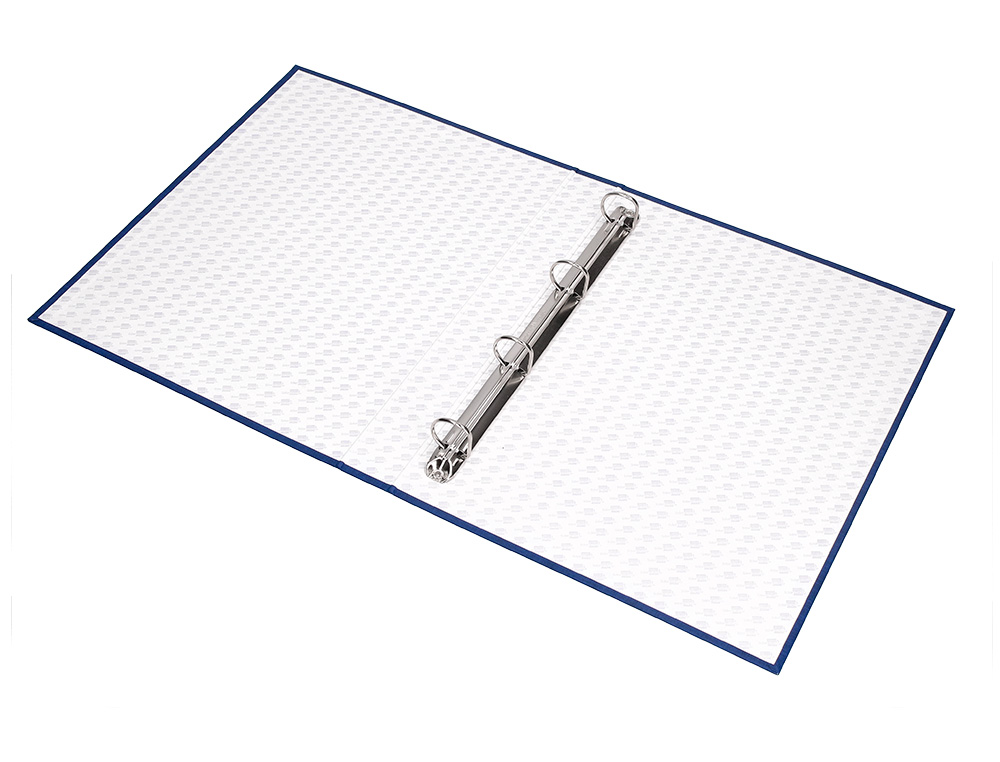CARPETA DE 4 ANILLAS 40MM MIXTAS LIDERPAPEL FOLIO CARTON FORRADO PAPER COAT AZUL