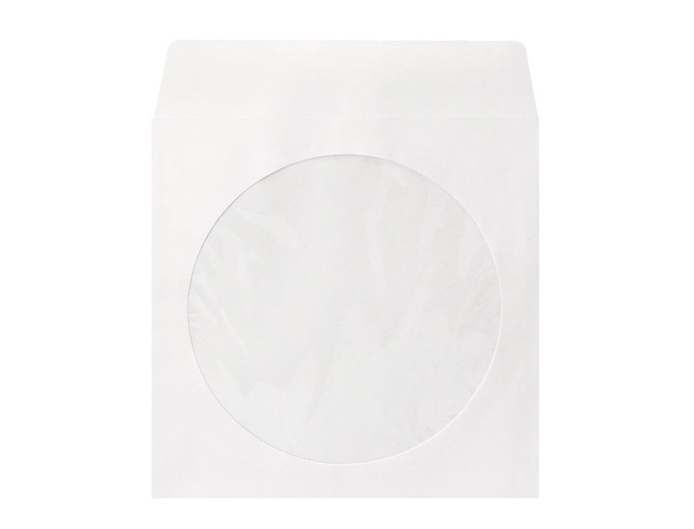 SOBRE PARA CD Q-CONNECT CON VENTANA TRANSPARENTE Y SOLAPA PACK DE 50 UNIDADES