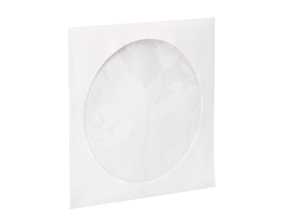 SOBRE PARA CD Q-CONNECT CON VENTANA TRANSPARENTE Y SOLAPA PACK DE 50 UNIDADES